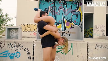 Preview 2 of Pom Xnxx - MAMACITAZ - (Sofi Goldfinger,  Ramon Nomar) - Curly Hair Blonde Teen Banged By Muscular Stud In Public