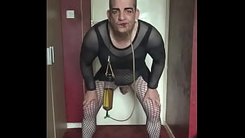 Preview 3 of New Ass Hd - sissy crossdresser will never stop swallowing piss while you are watching him