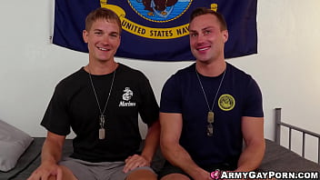 Preview 1 of Nacket Girls Old - ArmyGayPorn.com - No one sucks cock like army brat Brandon Anderson! In this scene Damien White is delighted that Brandon wants to show of his skills!
