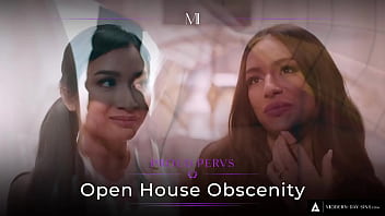 Preview 1 of Fbb Porn2 - MODERN-DAY SINS - Avery Black and April Olsen Get CAUGHT SCISSORING In Open House!