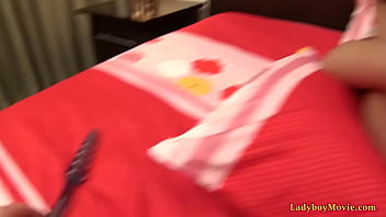 Preview 3 of Sleeping Mom Plea - Ladyboy Nanny Gives POV Footjob And Gets Ass Fucked Bareback
