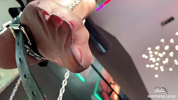Preview 2 of Fuck 2min - POV Goddess foot in torn tan pantyhose above you