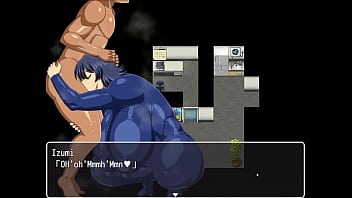 Preview 3 of Animal And Gals Xxx Hd - Shipwrecked Spaceship Todoroki [Monthly Patreon choice Hentai game] Ep.19 Izumi stares at John big cock while he is in the shower