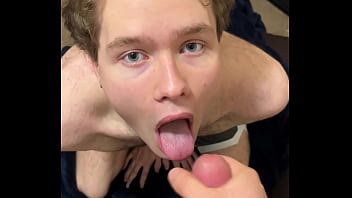 Preview 4 of Tranny Cumm - Bitch Boy Swallows Daddy&#039_s Load