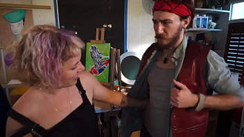 Preview 1 of Really Bro And Sis - Male art model gets surprise anal fisting by Mistress Red Herring part 1