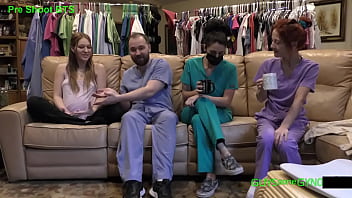 Preview 2 of Family Therapy Threesome - Teen Boy Maverick Williams Is Groped &amp_ Humiliated By Dirty Dermatologists Doctor Nova Maverick &amp_ Nurse Stacy Shepard During Routine Dermatology Exam At GuysGoneGyno! - Reup