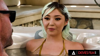 Preview 1 of Indian Poran Xnxxhande - DEVILS FILM - Two Hot Cuties Swap Cum After Threesome In Hot Tub