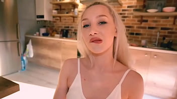 Preview 3 of Manstrubasi In Toilet - First fuck in a kitchen on the blonde bitch