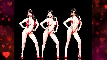 Preview 2 of Chinese Gerls - Valentine&#039_s Day Breast Expansion Dance