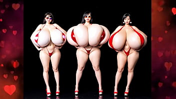 Preview 4 of Chinese Gerls - Valentine&#039_s Day Breast Expansion Dance