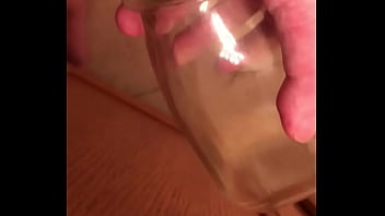 Preview 3 of Bigtits Neighbor - cuming two times in the glass bottle