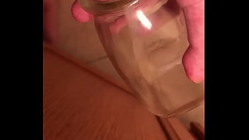 Preview 1 of Bigtits Neighbor - cuming two times in the glass bottle