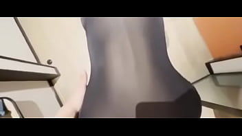Preview 2 of Baby Jey - 黑丝袜美女在镜子前被后入