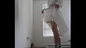 Preview 1 of Africa Bf - asian hanfu sissy femboy twink white socks kneeling anal and huge cumshot