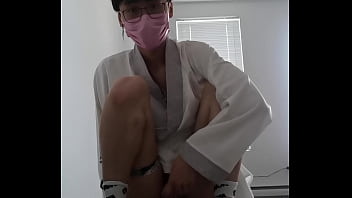 Preview 4 of Africa Bf - asian hanfu sissy femboy twink white socks kneeling anal and huge cumshot