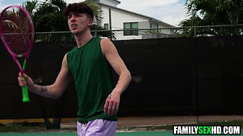 Preview 2 of Stela Koks - Hot tennis player threesome fucks step cousins