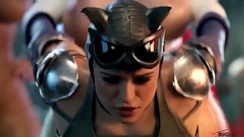 Preview 4 of Www Zoo Section Com - Cat woman handles two big dicks