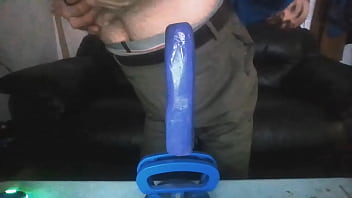Preview 2 of Ann Dusenberry - bored riding thick mounted dildo no warm ups :P