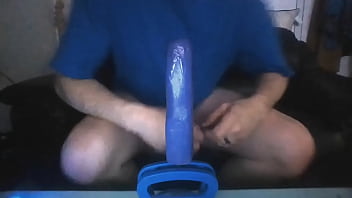 Preview 3 of Ann Dusenberry - bored riding thick mounted dildo no warm ups :P