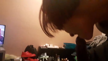 Preview 4 of Girl Sucking On A Two Inch Dick - Cum sucker Harmony Sky
