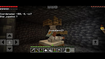 Preview 2 of Nina Dobrev In Underwear - Cachando rico en Minecraft con mi compa&ntilde_ero