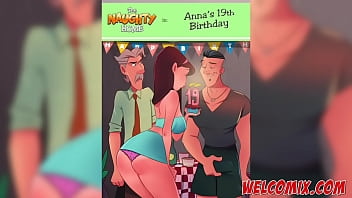 Preview 1 of Anal Dark Hair - Anna&#039_s 19th Birthday - The Naughty Home