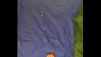 Preview 4 of New All Video - Spraying a nice big cumshot on coveralls