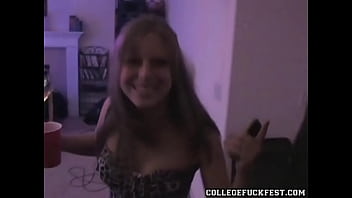 Preview 1 of Sexpartycollege - Party Brunette Babe Sucking Big Dick and Fucking