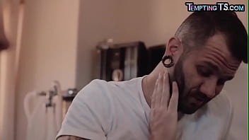 Preview 1 of Hotel Blackmel Sex - Ts masseuse sixtynining before bareback in erotic couple