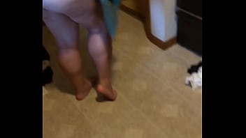 Preview 4 of Bate Rome - chubby mom shows ass after rain storm