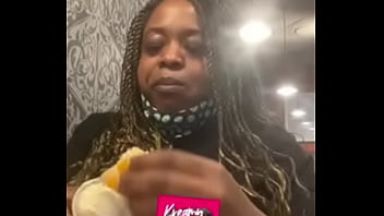 Preview 3 of Farell Kyra - KreamyEmpress eats at restaurant with rose toy