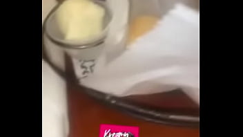 Preview 1 of Farell Kyra - KreamyEmpress eats at restaurant with rose toy