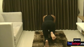 Preview 1 of Melayu Video 18sx - Petite amateur Asian slut sucked and rode hard cock after legs stretching
