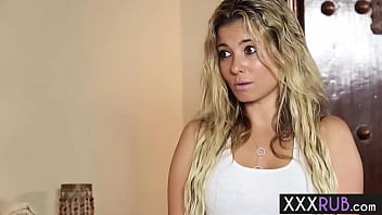 Preview 1 of Mota Moty - Big ass blonde client Alana Luv used for an amazing blowjob and hard sex