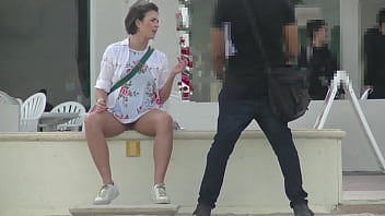 Preview 2 of Lumber Xxx - Helena Price,   My Cock Quest #1 (Part 1 and 2) - UPSKIRT FLASHING IN PUBLIC!
