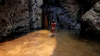Preview 2 of Workers And Mom - Couple having sex in a waterfall
