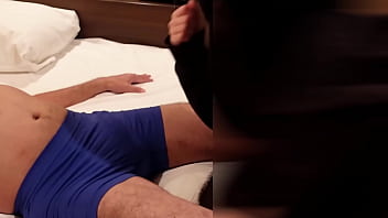 Preview 2 of Chating Webcam - Slut who hits an erection penis and a ball with a goo,  hits with both hands,  and destroys a male genitalia