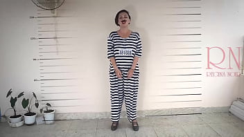 Preview 1 of Misrii Xxx Video - Photographing in prison. The detained lady is a prisoner of the prison. She is made to undress on camera. Cosplay. 1