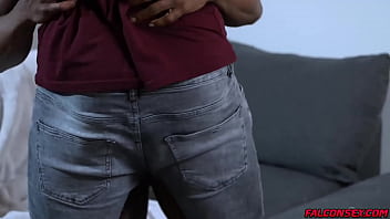 Preview 2 of Flm Nigeria Prono - Falconsex.com - Heated gay anal sex scene with Adrian Hart and Reign. Adrian discovers that his pet sitter is muscle Reign,  he immediately fantasizing about his mouthwatering body and stroking his big dick