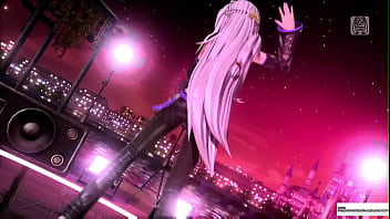 Preview 1 of Student Kissing Teacher Boobs - Haku Yawane dancing - project diva