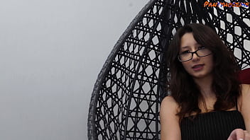 Preview 1 of Sex Xes Xxxx - Busty Brunette Teen Lola In Black Dress and Black Pantyhose Gets Seduced and Fucked By Max