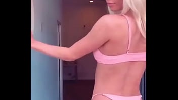 Preview 4 of Blacked French Girl - Boutinela All Pink Bikini Compilation