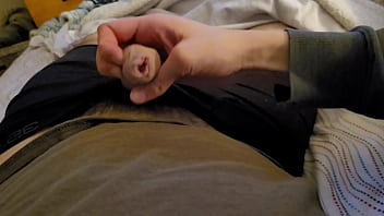 Preview 4 of Son Wrestles Mom Naked - girl teen teasing throbbing cock through boxers for cumshot