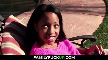 Preview 1 of 18 Tenn Porno Tv - FamilyFuckUp.com - Ebony Step-Daughter Calms her Hunger with &#039_s Sausage