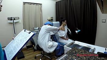 Preview 2 of Jodi West Stepson3 - Angel Santanas 2022 Yearly Gyno Exam With Doctor Tampa &amp_ Chaperone Nurse Aria Nicole Caught Of Hidden Camers At GirlsGoneGyno Reup
