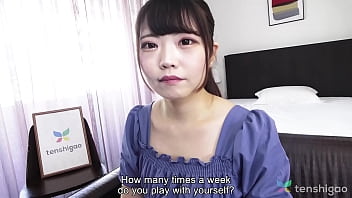 Preview 2 of Xxx Tubi - Amateur in first porn video,  Japanese housewife Asami Wakana cheating on husband with stranger - Lingerie,  masturbation stripping show pt2