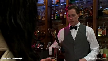 Preview 1 of Dani Daniels Milf - Big cock Asian TS fucking bartender