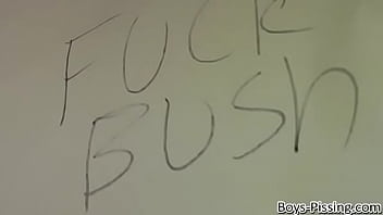 Preview 2 of Seks14 - Deviant Billy pees with friends and jerks off cock