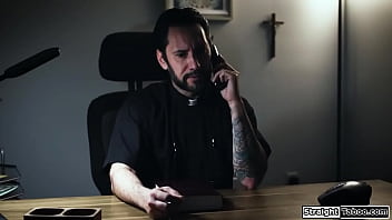 Preview 1 of Xnxx Caught By Her - StraightTaboo.com - Blonde is spanked and fucked by a priest