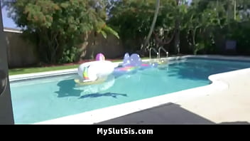 Preview 4 of Cfnm Handjob Caught Wanking - Step Brother Fucking His Sneaky Step Sister - MySlutSis